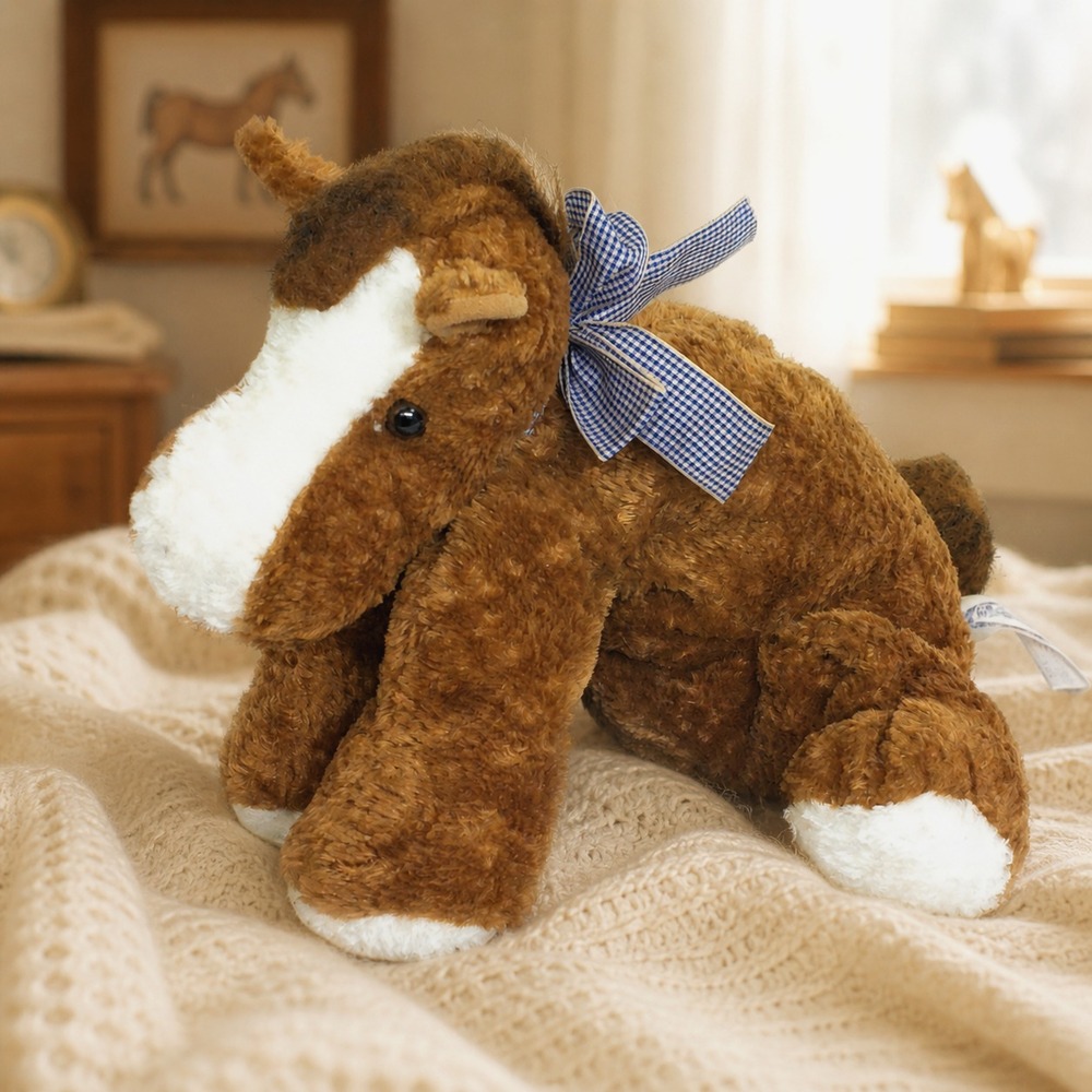 Mary Meyer Flip Flops Vintage 1999 Hillary Horse Plush Soft brown Floppy 12"